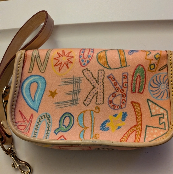 Dooney & Bourke "Doodle" Or "Crayon Graffiti" Wristlet - Picture 4 of 7
